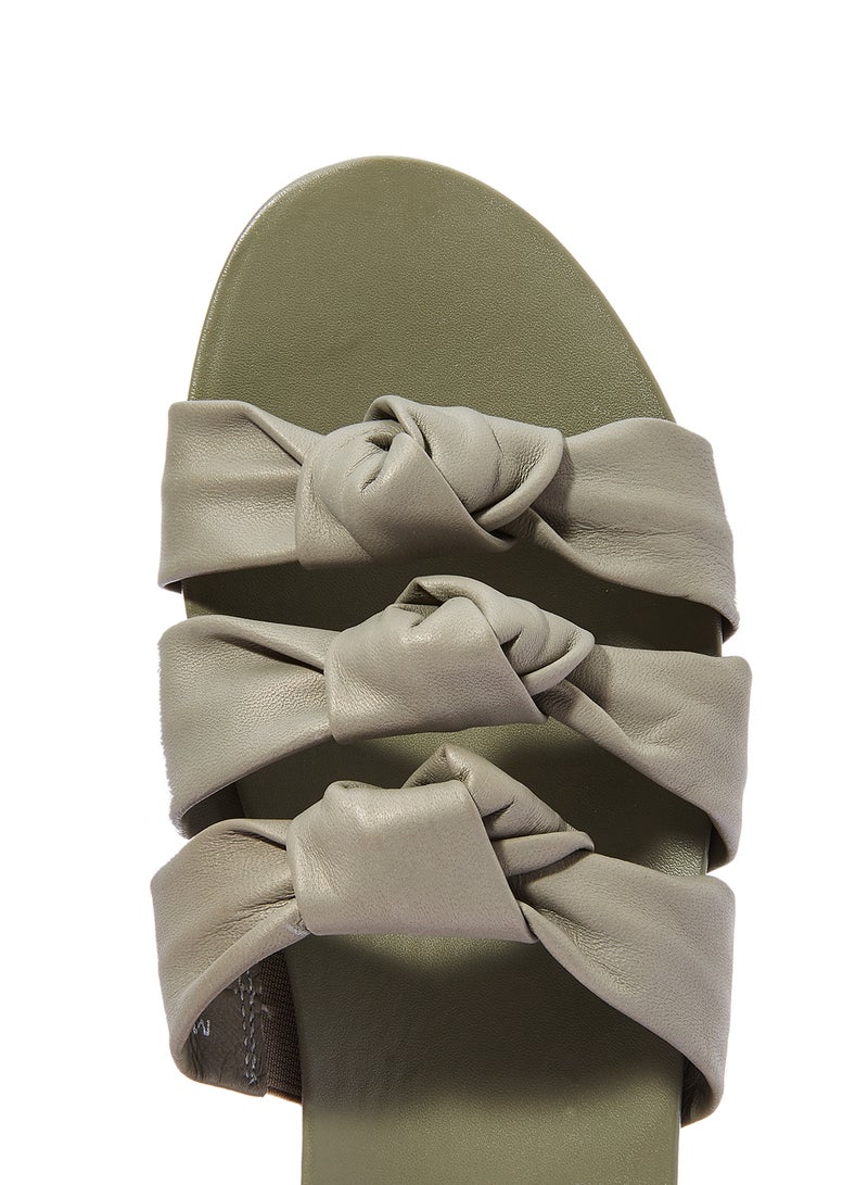 AEROSOLES - Knotted Slides Sandals Grey - Image 1