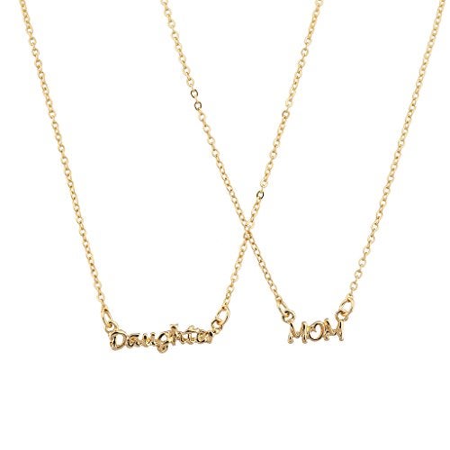 Lux Accessories Brass Daughter Mom Pendant Necklace - Image 1