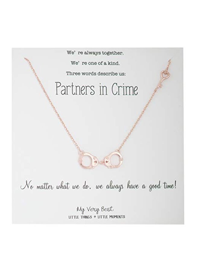 My Very Best Brass Metal Pendant Necklace 