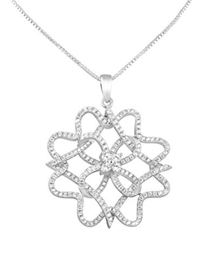 Sterling Silver Metal Pendant Necklace