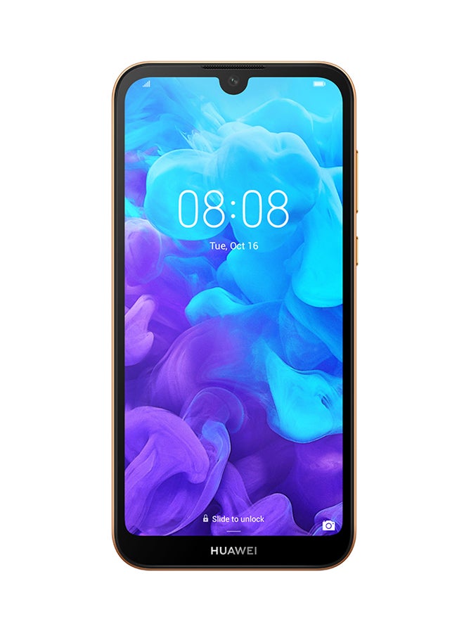 هواوي - هاتف Y5 2019 بني كهرماني بشريحتين وذاكرة سعة 32 غيغابايت ويدعم تقنية 4G LTE - Image 1