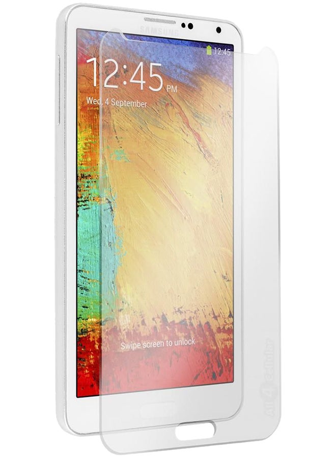 لاصقة حماية للشاشة مصنوعة من الزجاج المقوى لهاتف سامسونج جالاكسي نوت 4 شفاف