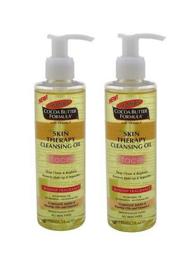 Palmers Cocoa Butter Skin Therapy Cleansing Oil, Face, Rosehip Fragrance, 6.5Oz Pump (2Pack)