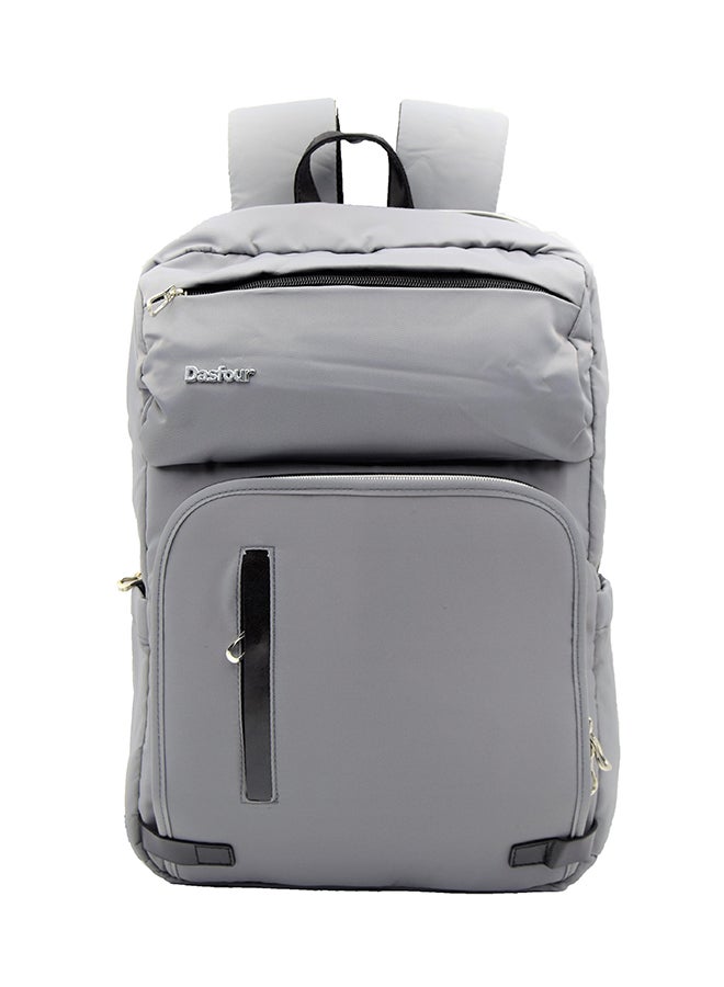 Dasfour Fashion Backpack For 16-Inch Laptop Grey  - Image 1