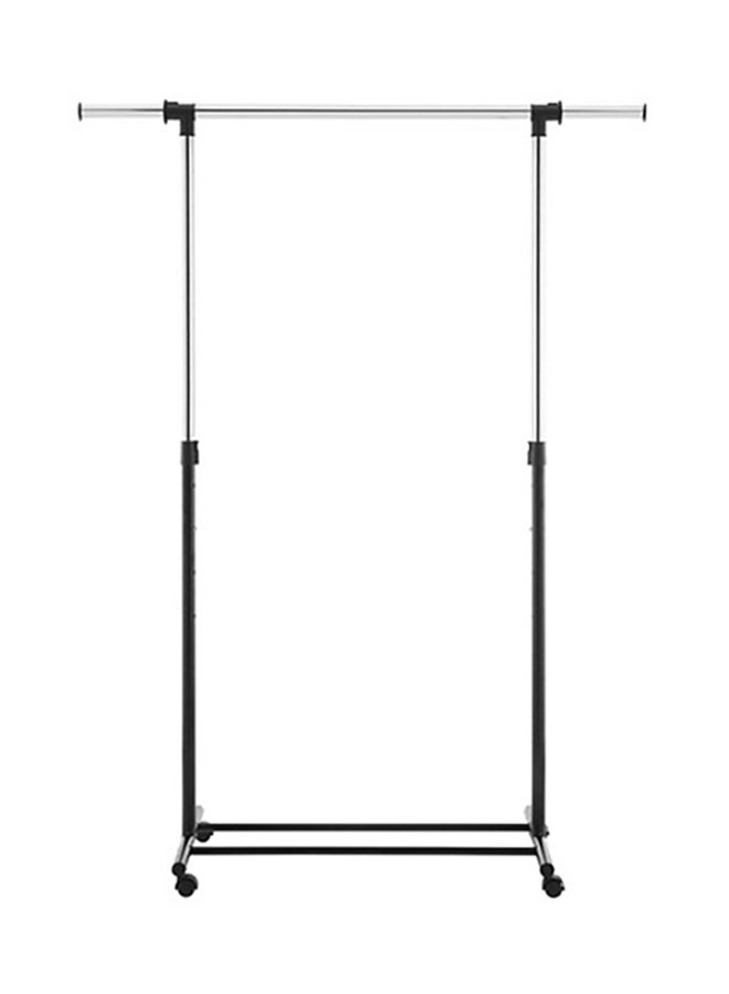 Metal Coat Rack Black/Silver 166x43x175cm