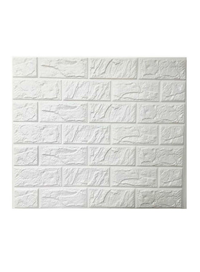 Sharpdo 3D Brick Pattern Wall Decoration White 60x60cm - Image 1