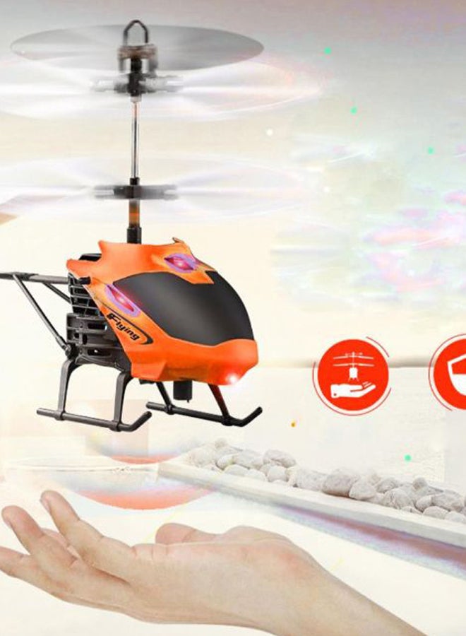 Voberry Flying Mini RC Infrared Induction Helicopter Aircraft Flashing Light Toys 18x4x11cm - Image 2