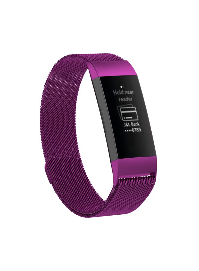 EHOME Replacement Band For Fitbit Charge 3 Purple - Image 3