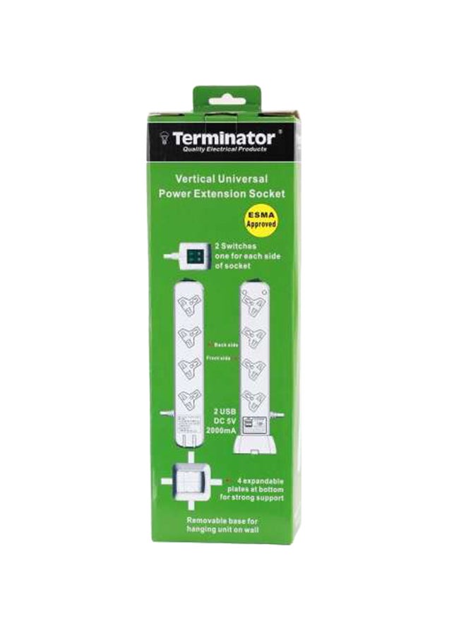 Terminator Extension Vertical 8G/3M Tvpb 8A-2USB Universal Socket 