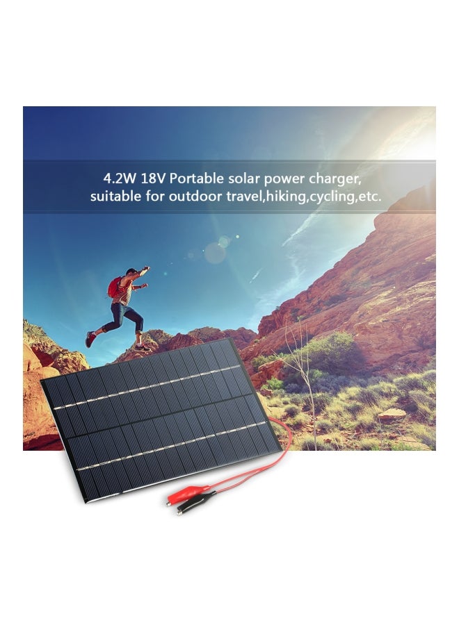 Generic Solar Panel With Alligator Clips Black  - Image 2