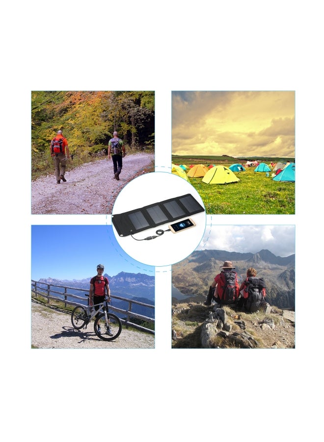 Generic Portable Solar Panel USB Charger Black 20x13x3centimeter  - Image 3