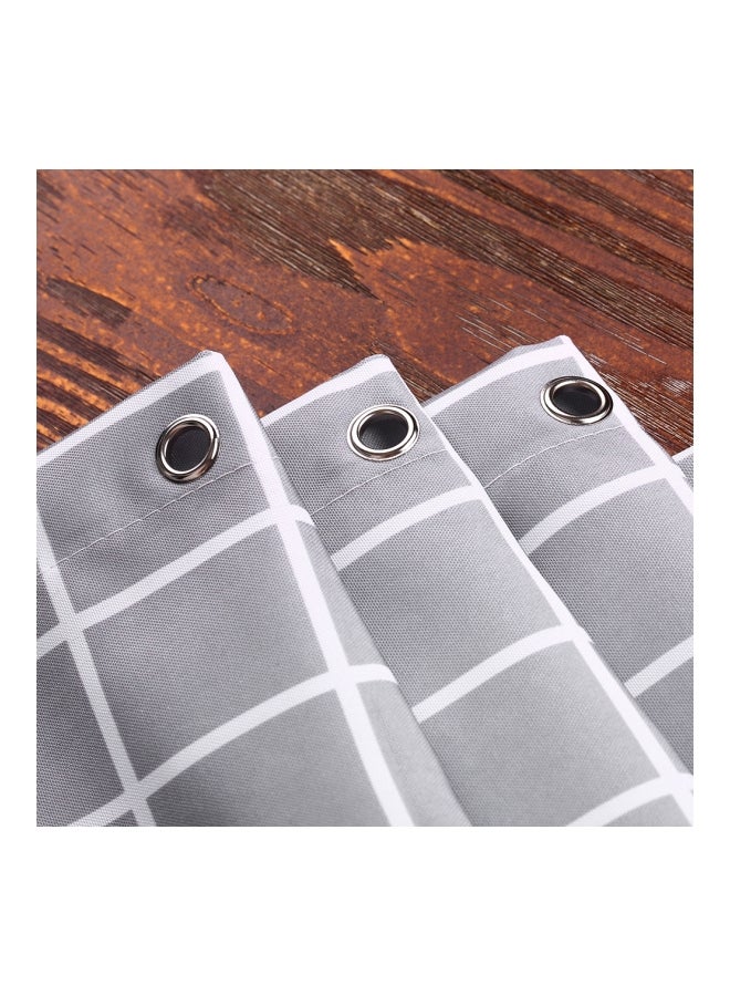 Htovila Waterproof Printed Shower Curtain Grey/White 72x72inch - Image 4