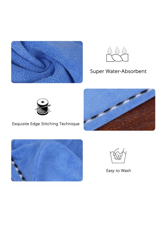 Htovila 2-Piece Shower Wrap Set Blue/Pink 70x25cm - Image 4