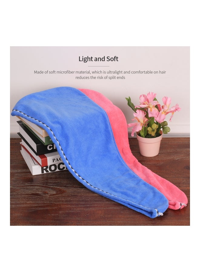 Htovila 2-Piece Shower Wrap Set Blue/Pink 70x25cm - Image 5