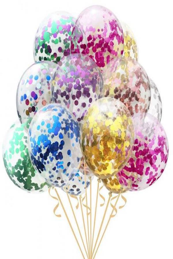25Piece 12Inch Confetti Balloons Latex Balloon For Wedding Decoration Happy Birthday Baby Shower Party Supplies 12inch - Image 1