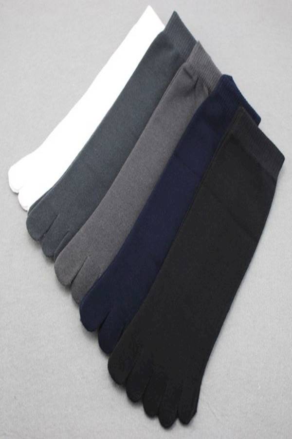 5-Piece Formal Cotton Socks White/Black/Blue - Image 3