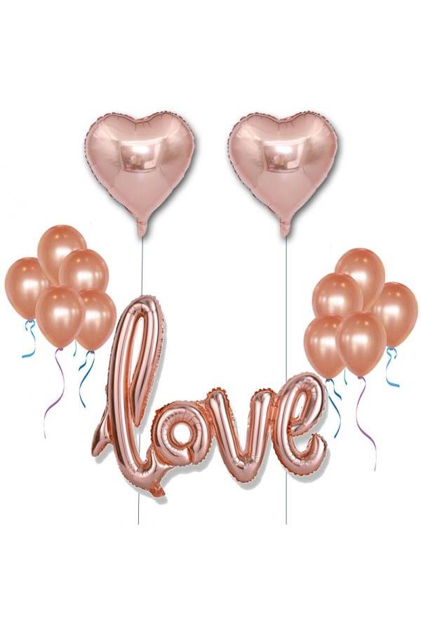 13-Piece Rose Latex Balloon Set - Image 1