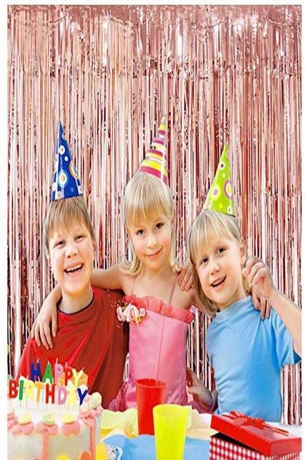 2-Piece Foil Fringe Curtains Photo Backdrop  - Image 3
