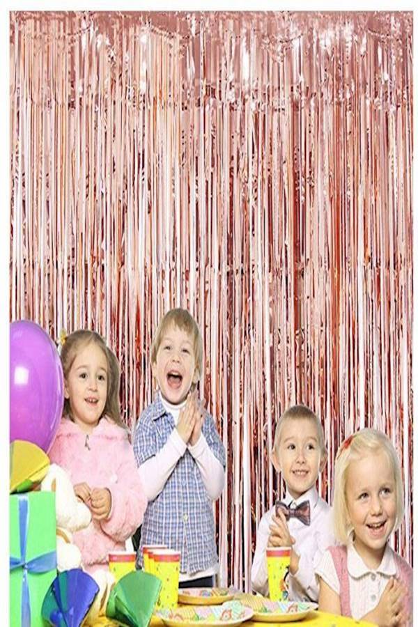 2-Piece Foil Fringe Curtains Photo Backdrop  - Image 4