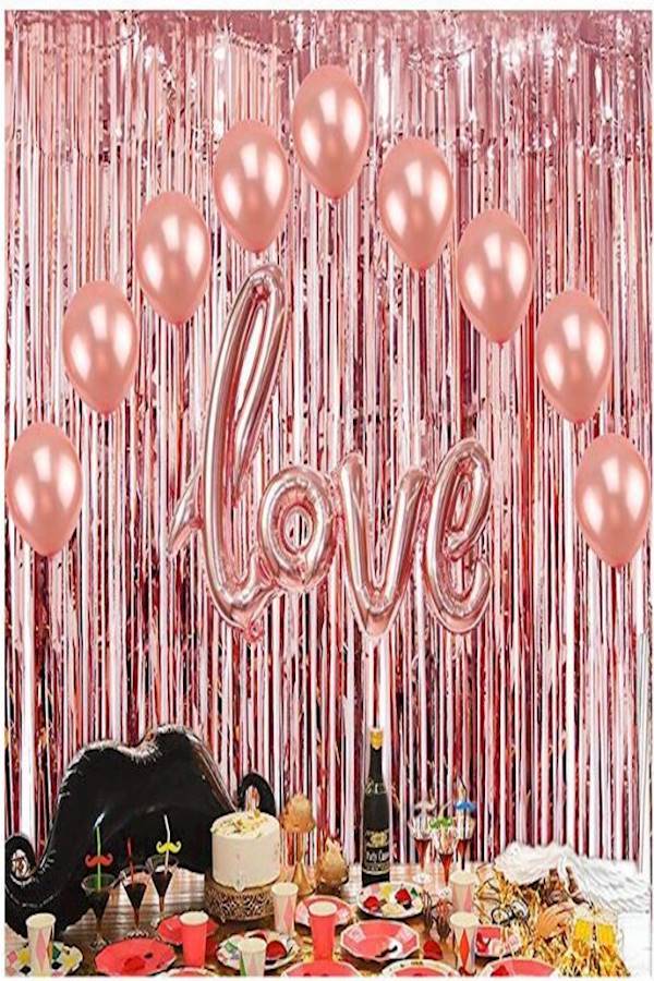 2-Piece Foil Fringe Curtains Photo Backdrop  - Image 5
