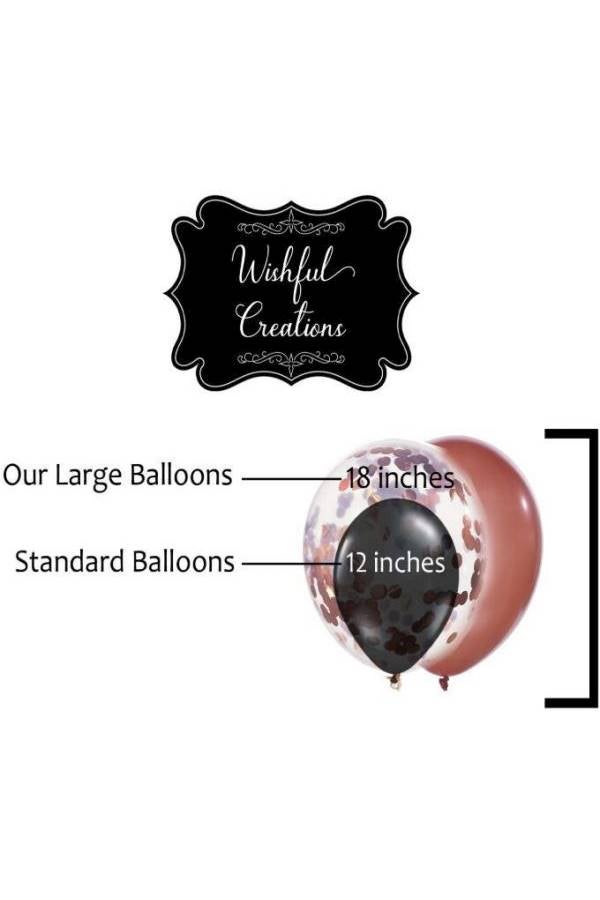 مجموعة بالونات بحجم  18 بوصة متعددة الاستعمالات، مجموعة زينة للحفلات تتضمن بالونات وردية وبالونات بقصاصات ورقية وردية وبالونات فضية وبالونات وردية للطاولة مع قصاصات ورقية وردية للطاولة وستارة وردية مزينة 18بوصة - Image 5