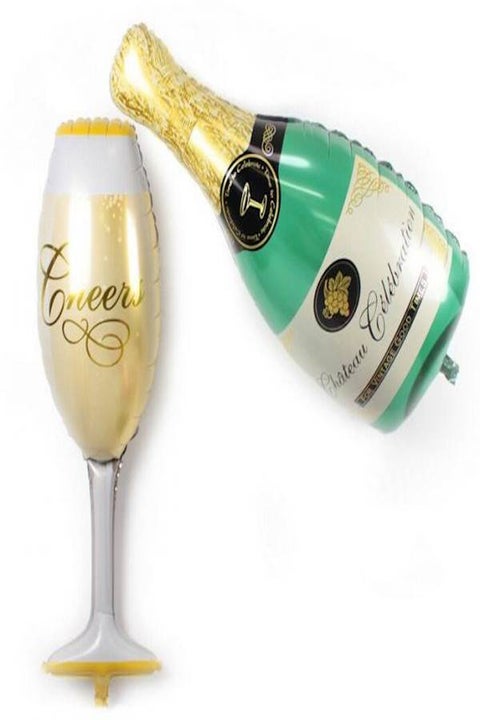 2-Piece Champagne Cup Aluminium Foil Party Balloon Set