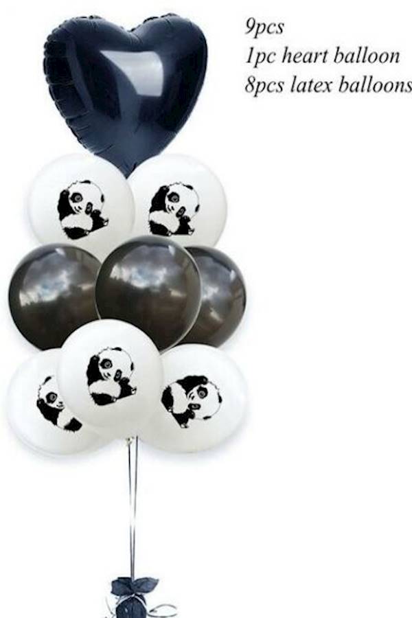 Generic - 10-Piece Panda Theme Party Balloon Set 12inch - Image 1