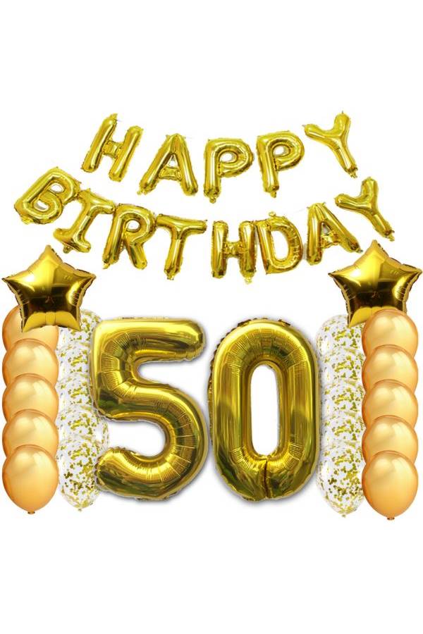 40-Piece Birthday Letter Party Foil Balloons Banner Set - Image 2