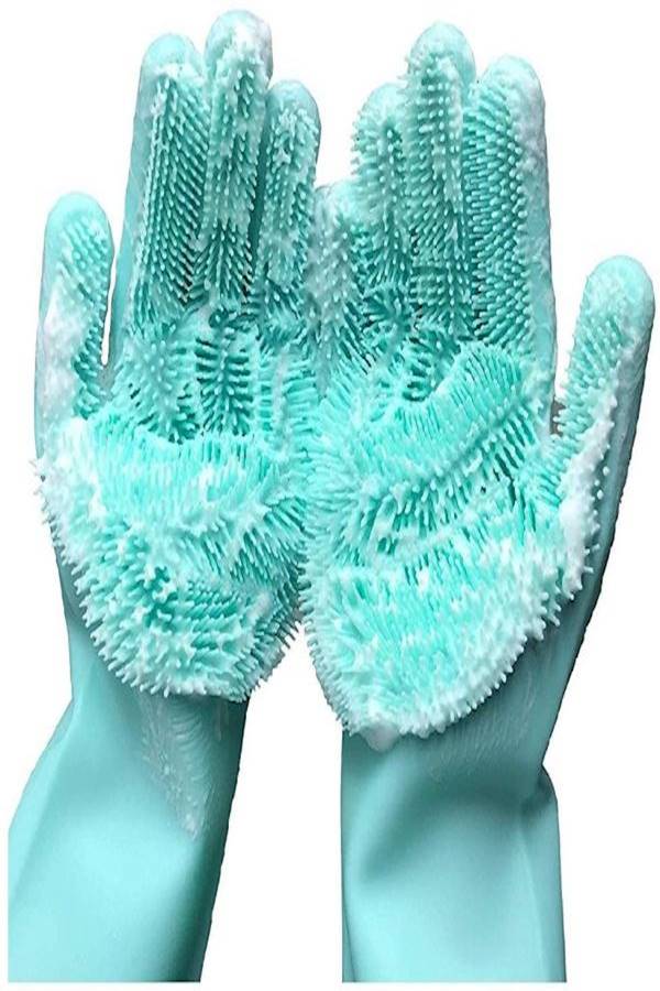 Wingenes - Heat Resistant Silicone Gloves Green - Image 1