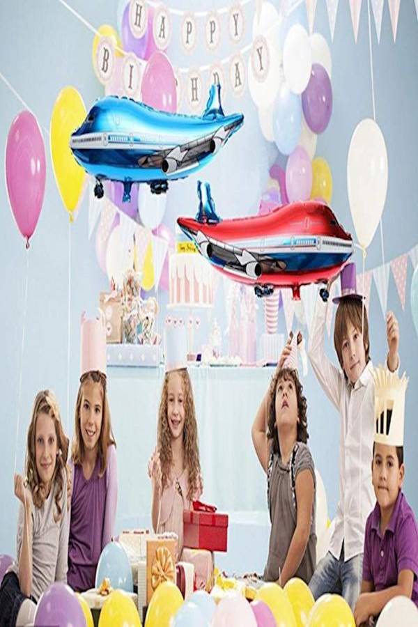 ماركة غير محددة - مجموعة بالونات على شكل طائرة مكونة من 6 قطع 32بوصة - Image 1