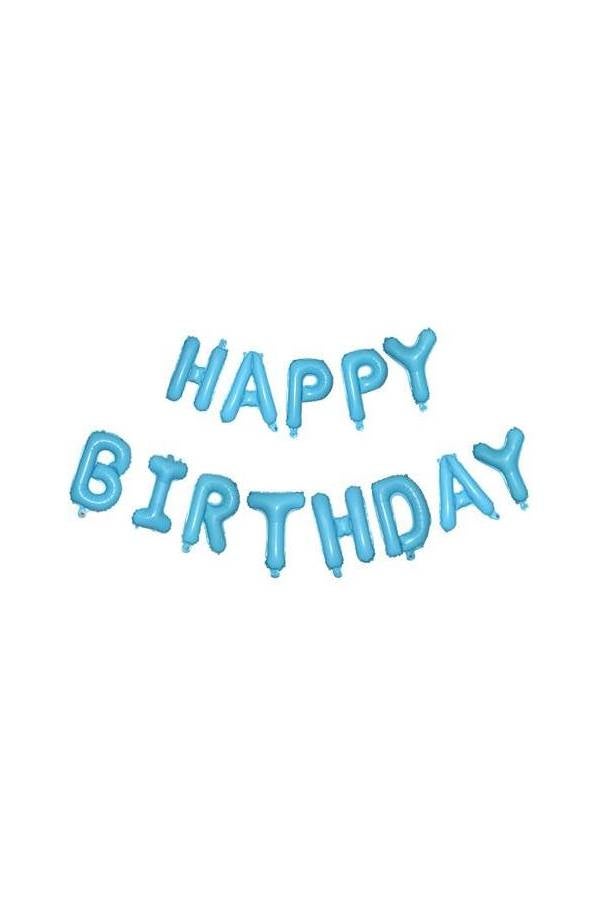 طقم بالونات مكتوب عليه "Happy Birthday" 13لترات - Image 1