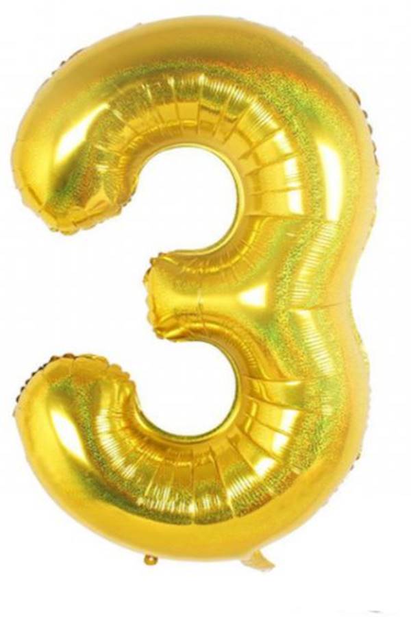 Number 3 Decorative Party Balloon 32inch 