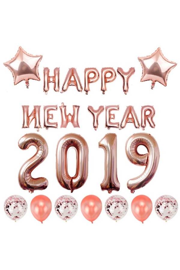 بالونات للزينة على شكل عبارة Happy New Year Medium
