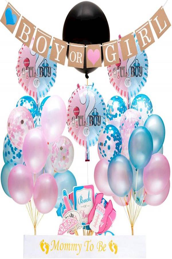 64-Piece Gender Reveal Party Attractive And Decorative Balloons Authentic - Image 1