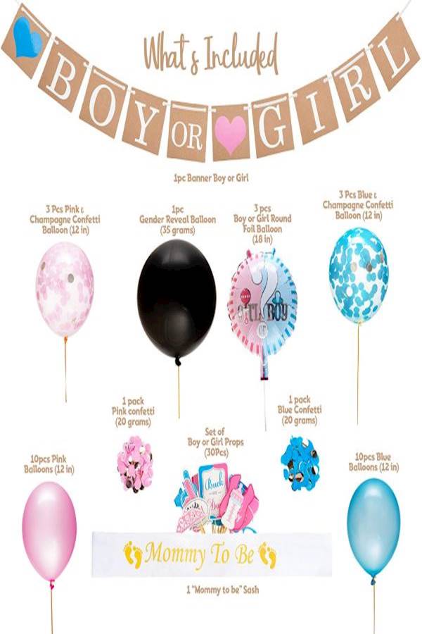 64-Piece Gender Reveal Party Attractive And Decorative Balloons Authentic - Image 2