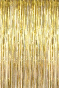 Generic Party Gold Foil Metallic Curtain  - Image 1