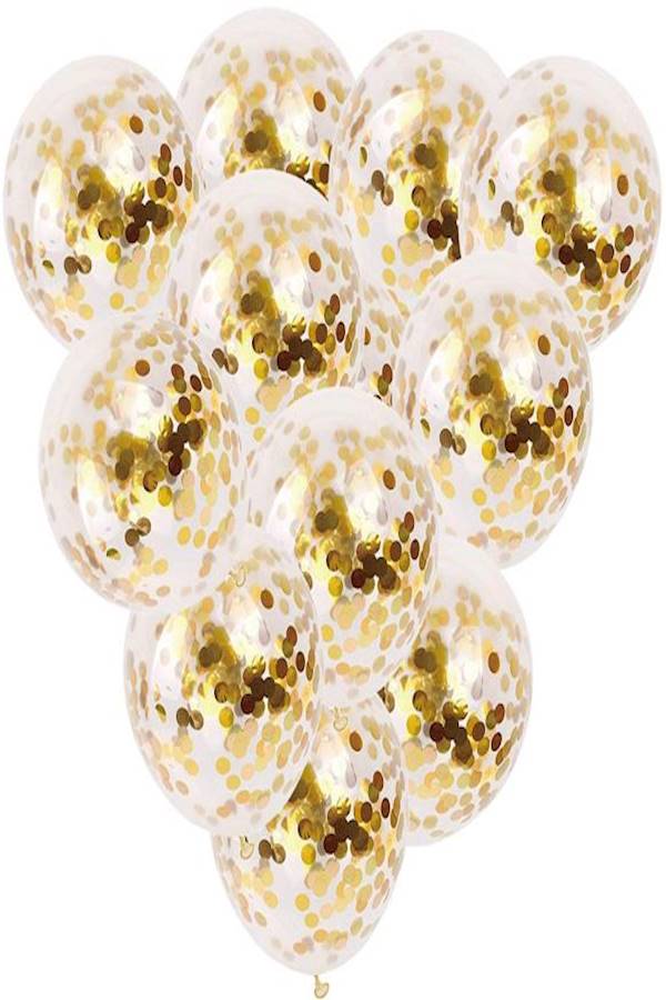 12-Piece Confetti Balloon Set 12inch - Image 1