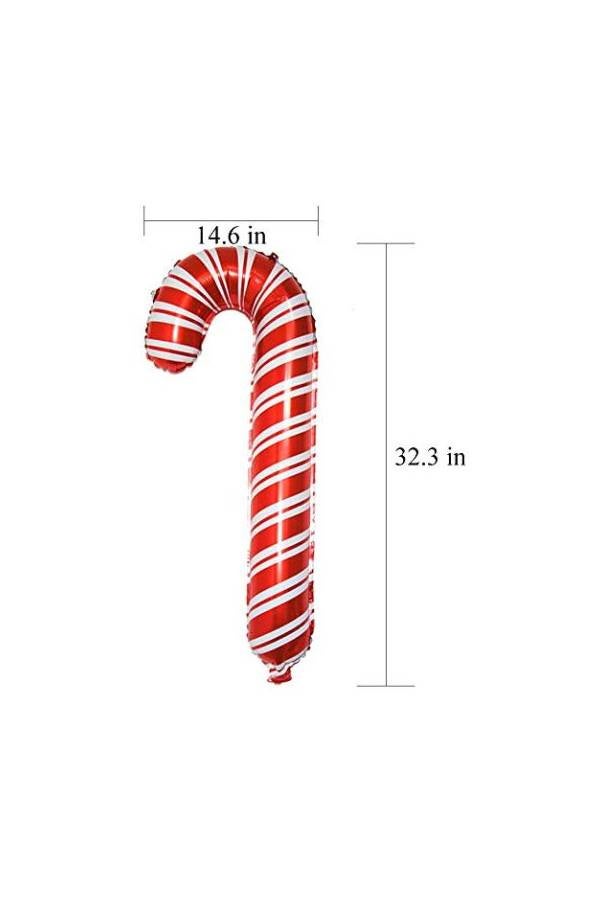 3-Piece Candy Cane Aluminium Foil Party Balloons - Image 4