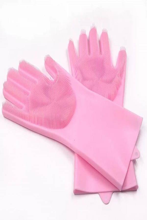 Wingenes 2-Piece Silicone Gloves Set Pink - Image 3