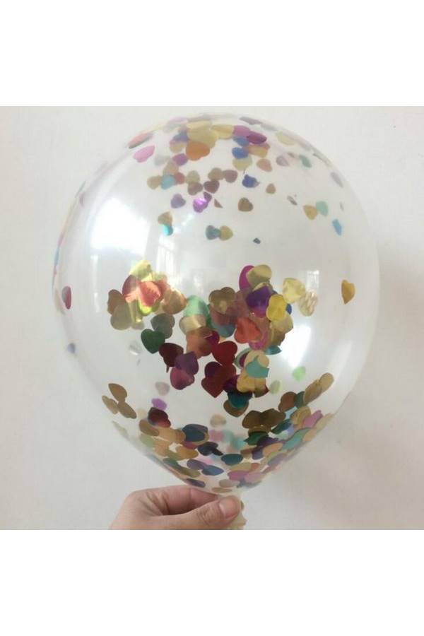 Pack Of 20 Colorful Heart Confetti Balloons 12Inch For Valentines Day 12inch - Image 1