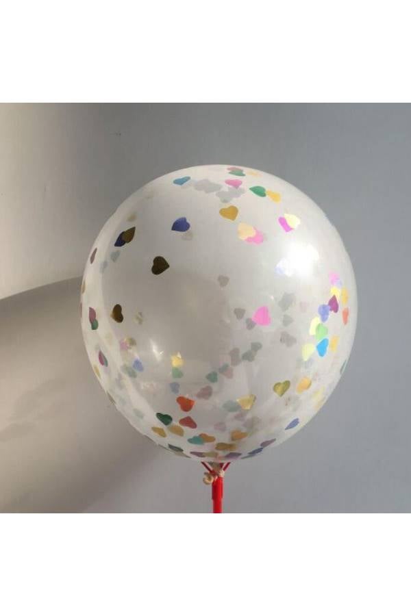 Pack Of 20 Colorful Heart Confetti Balloons 12Inch For Valentines Day 12inch - Image 4