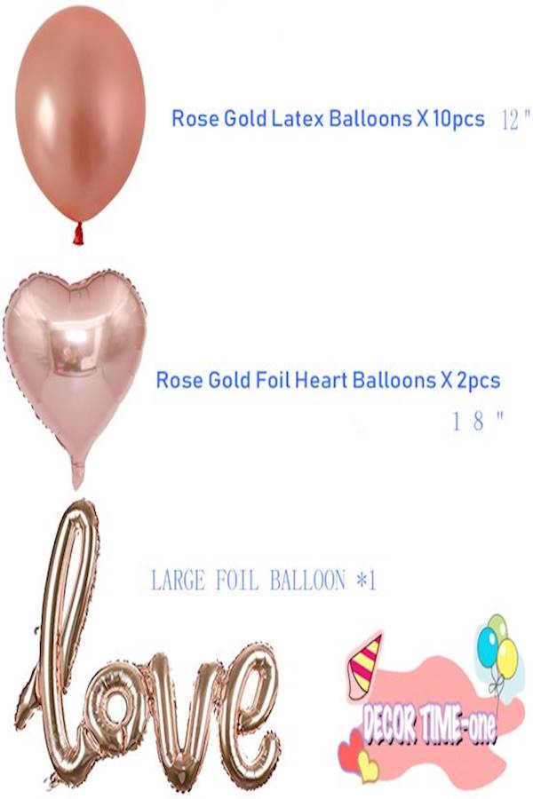 13-Piece Rose Latex Balloon Set - Image 3