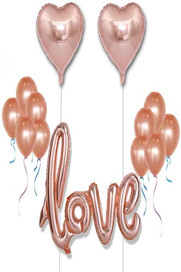 13-Piece Rose Latex Balloon Set - Image 2