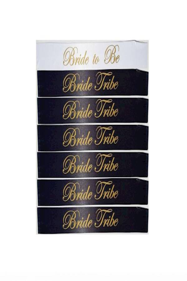 ماركة غير محددة - طقم طرحة العروس وإكسسوارات حفلات الزفاف من 20 قطعة مزينة بطبعة عبارة 'Bride to Be' - Image 1