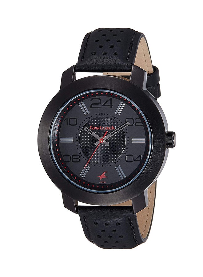 TITAN men Fastrack Men's Black Dial Leather Band Watch - 3120NL02 - Image 1
