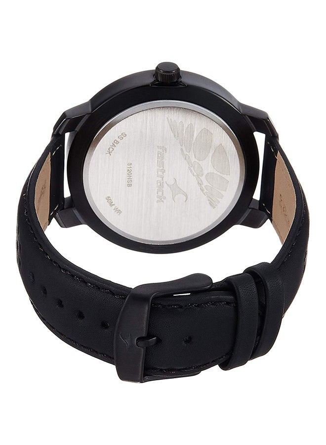 TITAN men Fastrack Men's Black Dial Leather Band Watch - 3120NL02 - Image 2