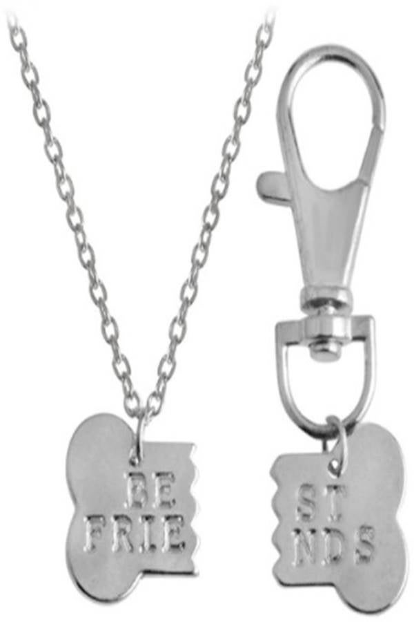 2-Piece Dog Bone Shape Key Chain Silver - Image 3