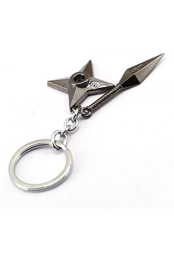 سلسلة مفاتيح ناروتو على شكل سلاح فضي رمادي - Image 2