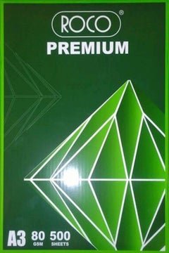 ROCO Copy Paper A3 Roco 80 Gsm Green  - Image 1