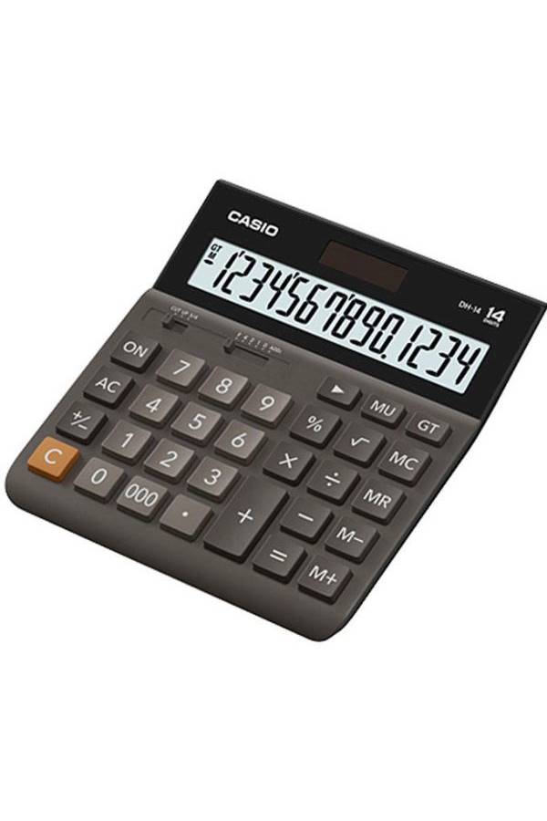 كاسيو آلة حاسبة وايد إتش بشاشة سعة 14 رقماً طراز MH-14-BK أسود/رمادي - Image 2